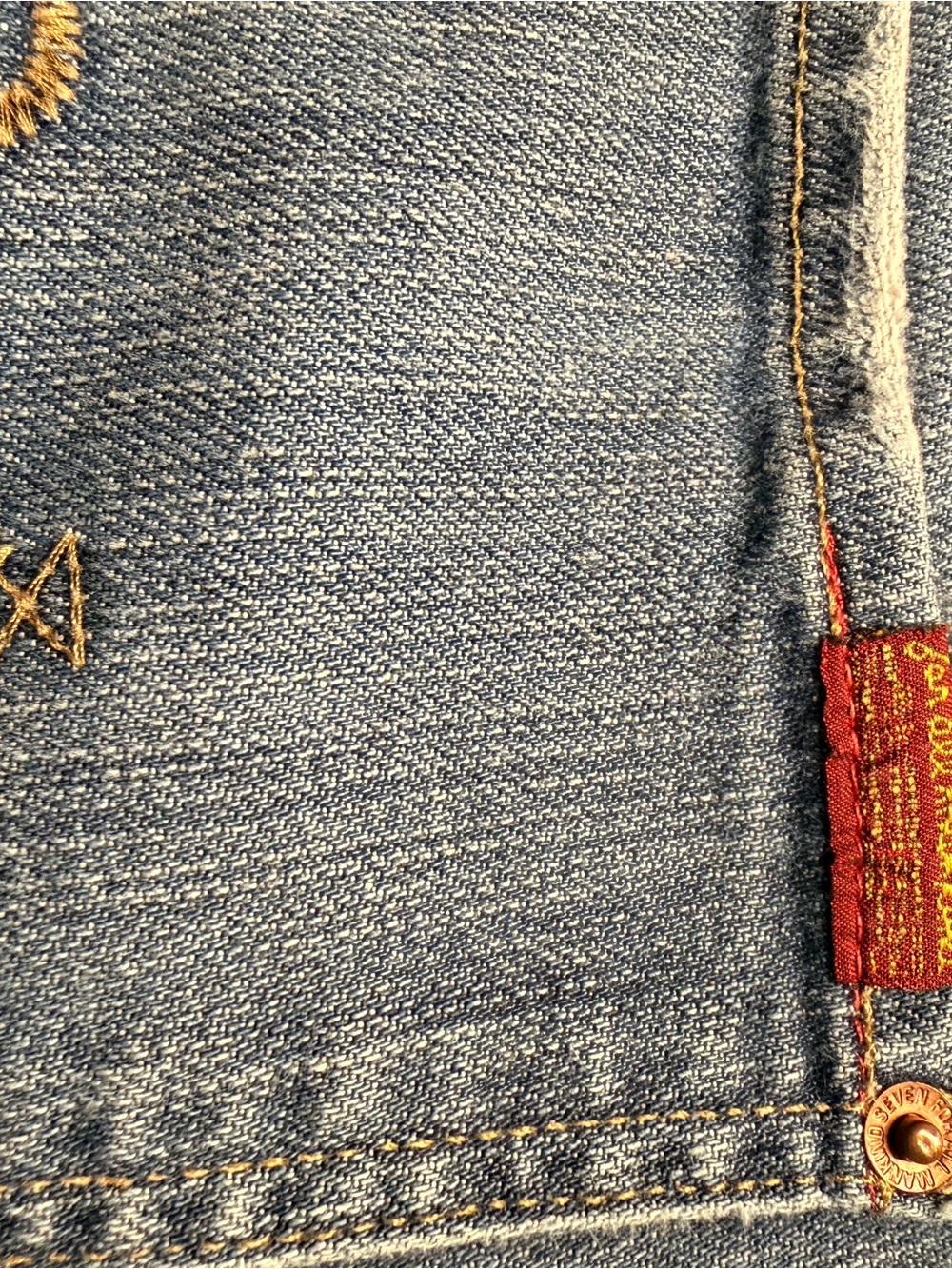 7 for all Mankind jeans bootcut Vintage Y2K Made in USA flare Size 32 - Picture 5 of 9